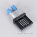 Fused quartz lightproof flow cells with screw therad